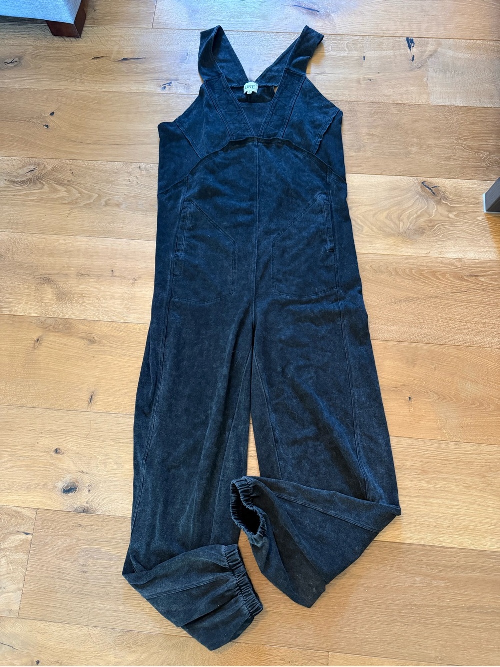BKE Black Washed Jumpsuit Small